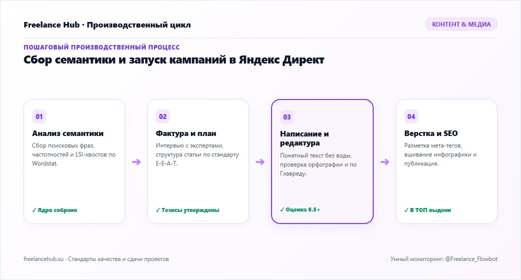 Пошаговый производственный пайплайн: где директологу искать клиентов — от брифа до сдачи
